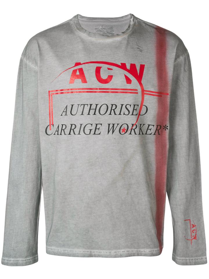 A-cold-wall* Graphic Print Shirt - Grey