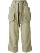Nlst Patch Pocket Trousers, Women's, Size: 28, Green, Cotton/hemp