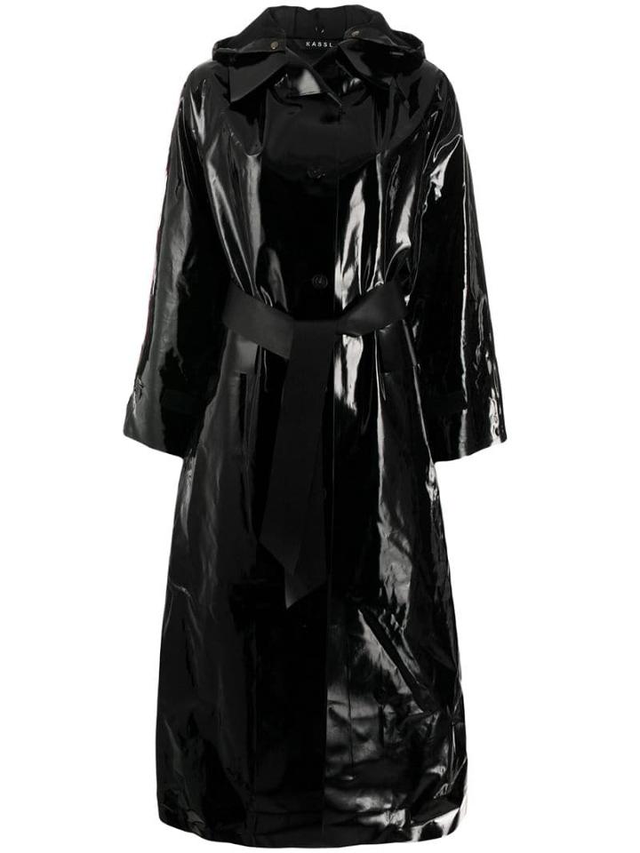 Kassl Belted Single Breasted Coat - Black
