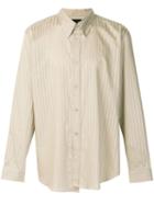 Martine Rose Striped Button Shirt - Neutrals