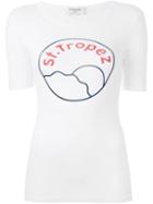 Frame Denim St. Tropez T-shirt, Women's, Size: Xs, White, Cotton/spandex/elastane
