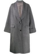 Joseph Oversized Single Breasted Coat - Grey