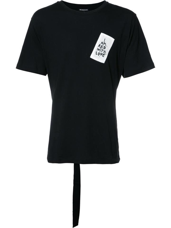 Ann Demeulemeester I Am Red With Love T-shirt, Men's, Size: Large, Black, Cotton