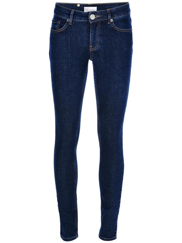 Red Valentino Skinny Jean, Women's, Size: 28, Blue, Cotton/spandex/elastane