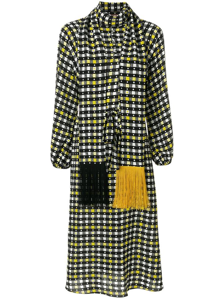 Duro Olowu Long Sleeved Midi Dress - Yellow & Orange