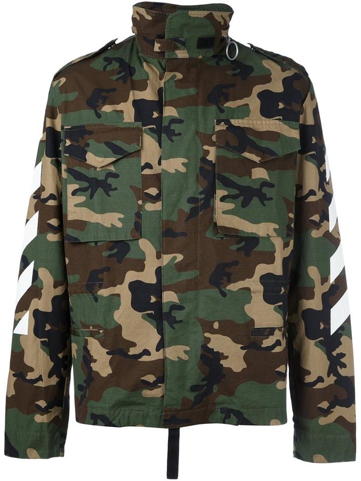 Off-white Camouflage Print Utility Jacket