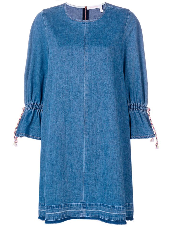 See By Chloé Denim Trapeze Dress - Blue
