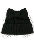 Ca4la Bridal Bow Detail Beanie, Women's, Black, Nylon/wool