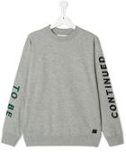 Molo Teen Sleeve Embroidered Sweatshirt - Grey