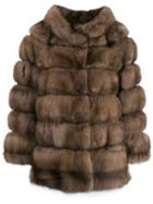 Simonetta Ravizza Concealed Front Jacket - Brown