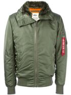 Alpha Industries Furred Collar Parka Coat - Green