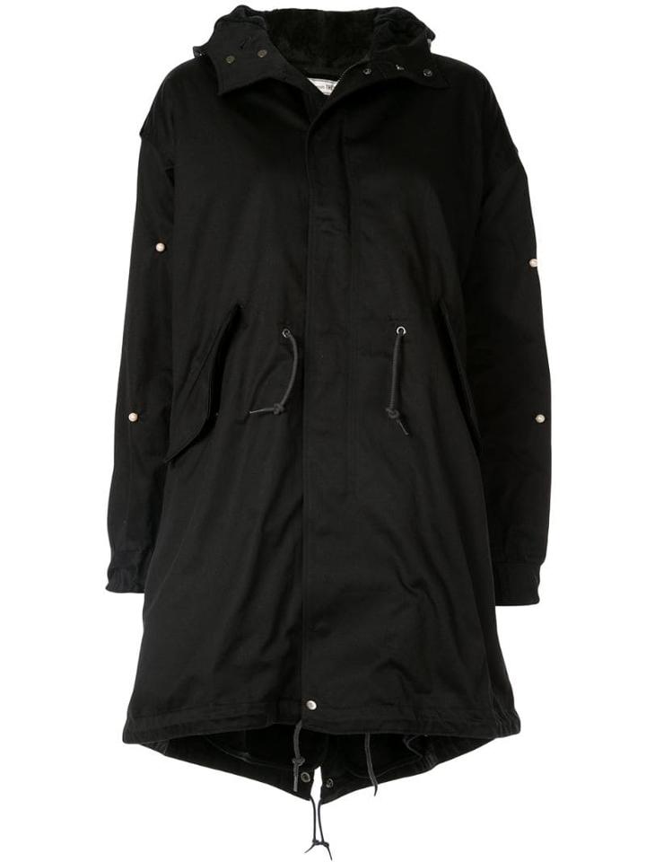 Tu Es Mon Trésor Army Hooded Parka - Black