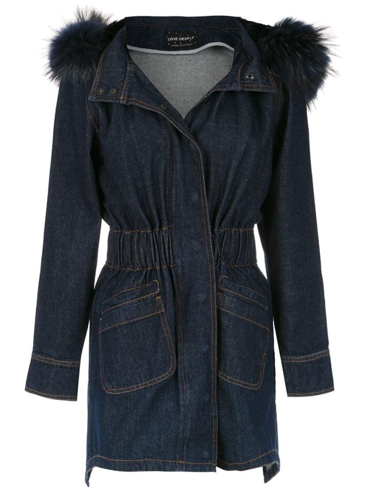 Andrea Bogosian Denim Parka - Blue