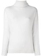 Allude Turtle Neck Sweater, Women's, Size: Medium, White, Cashmere/wool