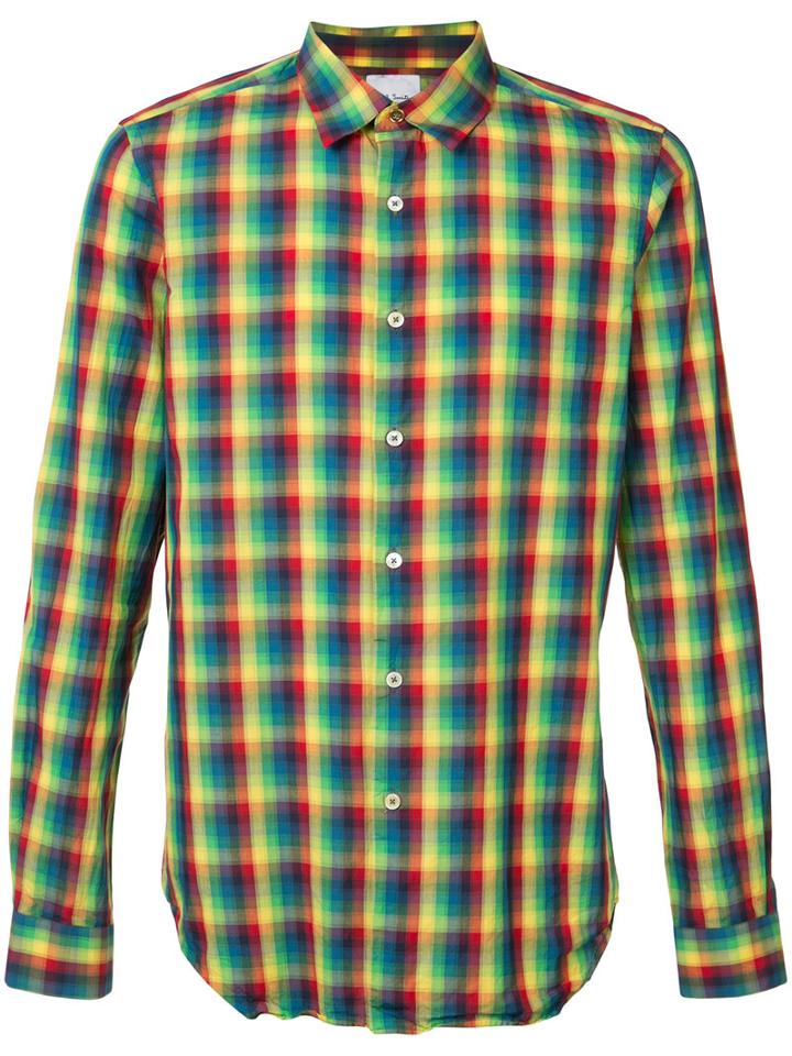 Paul Smith Plaid Shirt, Men's, Size: Medium, Cotton