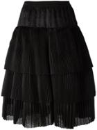 Sara Lanzi A-line Tiered Skirt - Black