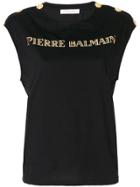 Pierre Balmain Logo Printed T-shirt - Black