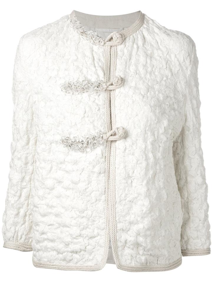 Ermanno Scervino Textured Jacket, Women's, Size: 46, Nude/neutrals, Cotton/polyamide/acrylic