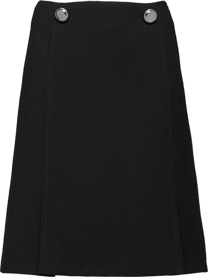 Prada Buttoned Front Panel Skirt - Black