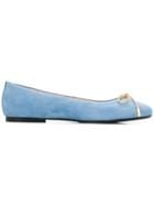 Anna Baiguera Bow Front Ballerina Shoes - Blue