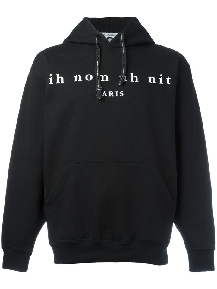 Ih Nom Uh Nit Logo Print Hoody, Men's, Size: Xl, Black, Cotton/polyester