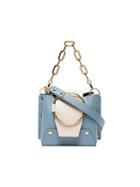 Yuzefi Blue Mini Delila Leather Box Bag