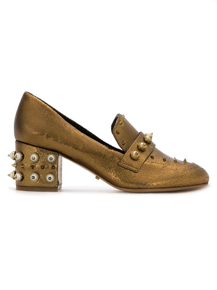Schutz Loafer Style Pumps - Metallic
