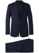 Lardini Peaked Lapel Suit, Men's, Size: 46, Blue, Wool/viscose/cupro