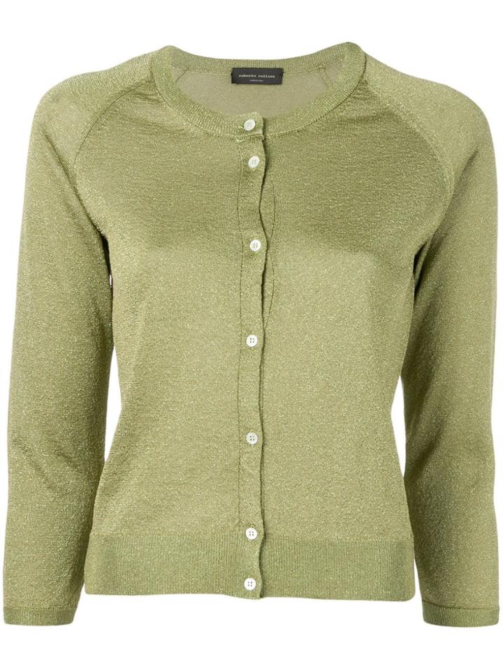 Roberto Collina Lurex Knit Cardigan - Green