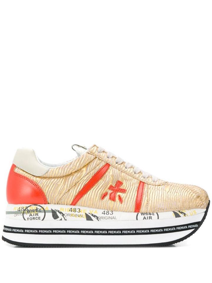 White Premiata - Gold