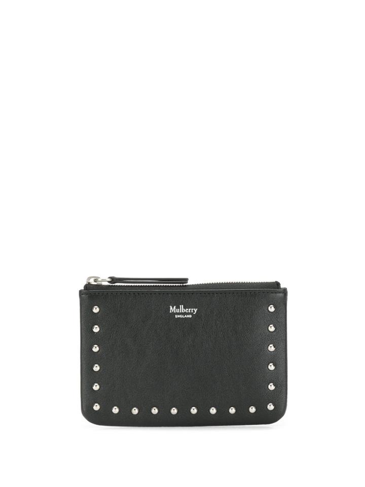Mulberry Studded Coin Pouch - Black