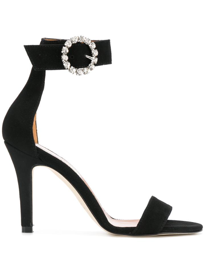 Paris Texas Side Buckle Sandals - Black