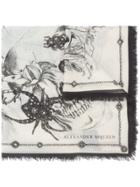 Alexander Mcqueen Spider And Skull Print Scarf - Black