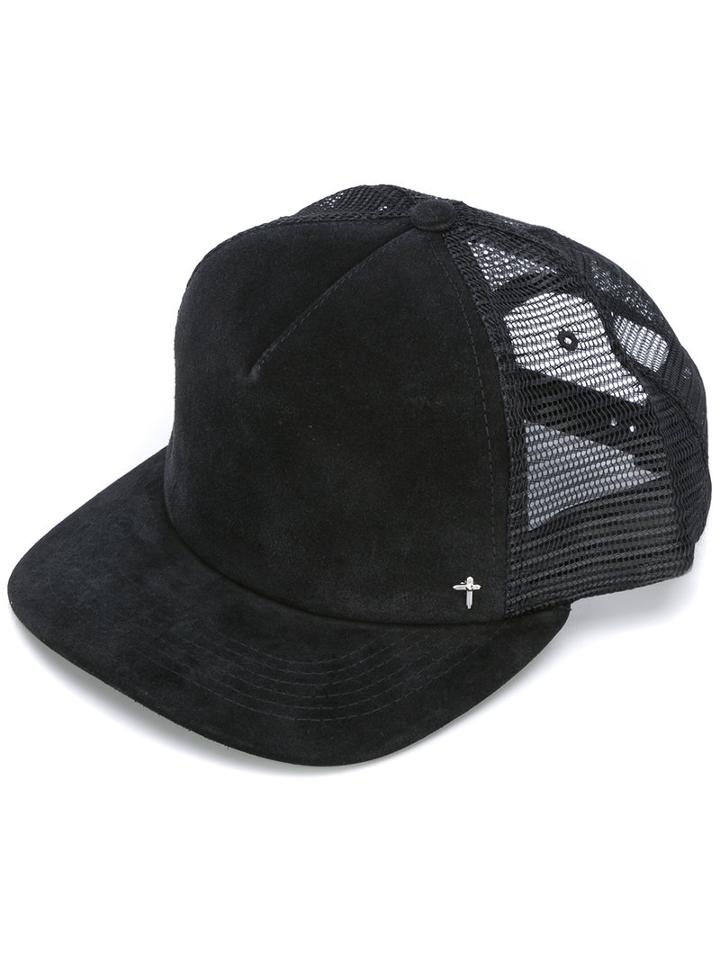Rta - Suede Mesh Cap - Men - Suede/polyester - One Size, Black, Suede/polyester