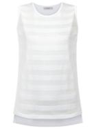 Egrey Striped Knit Top, Women's, Size: P, White, Viscose