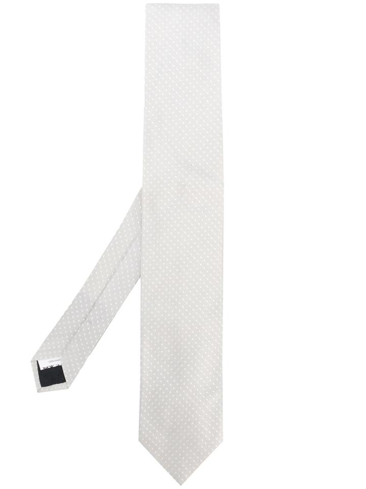 Lardini Polka Dot Tie - Grey