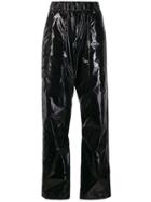 Kwaidan Editions High-waisted Wet Look Trousers - Black