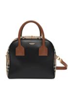 Burberry Check Detail Tote Bag - Black