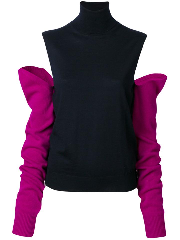 Calvin Klein 205w39nyc Cutout Shoulder Top - Blue