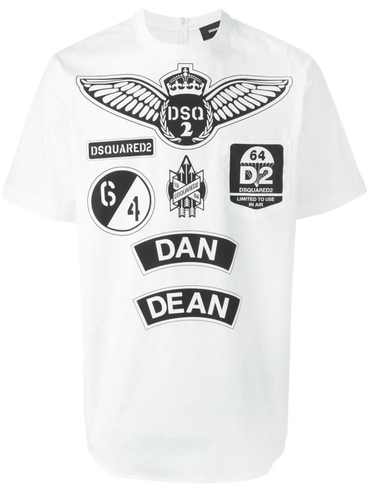 Dsquared2 Logo Patch Print T-shirt