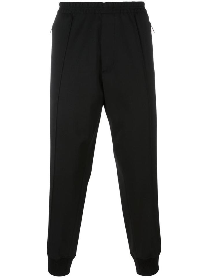 Dsquared2 Cropped Jogging Pants, Men's, Size: 52, Black, Viscose/polyester/virgin Wool/spandex/elastane