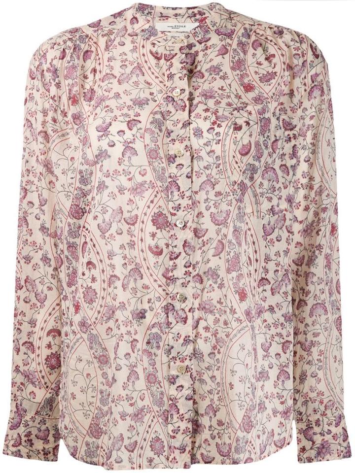 Isabel Marant Étoile Floral Long-sleeve Top - Neutrals