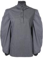 Romance Was Born - Victoriana Blouse - Women - Cotton - 12, Grey, Cotton