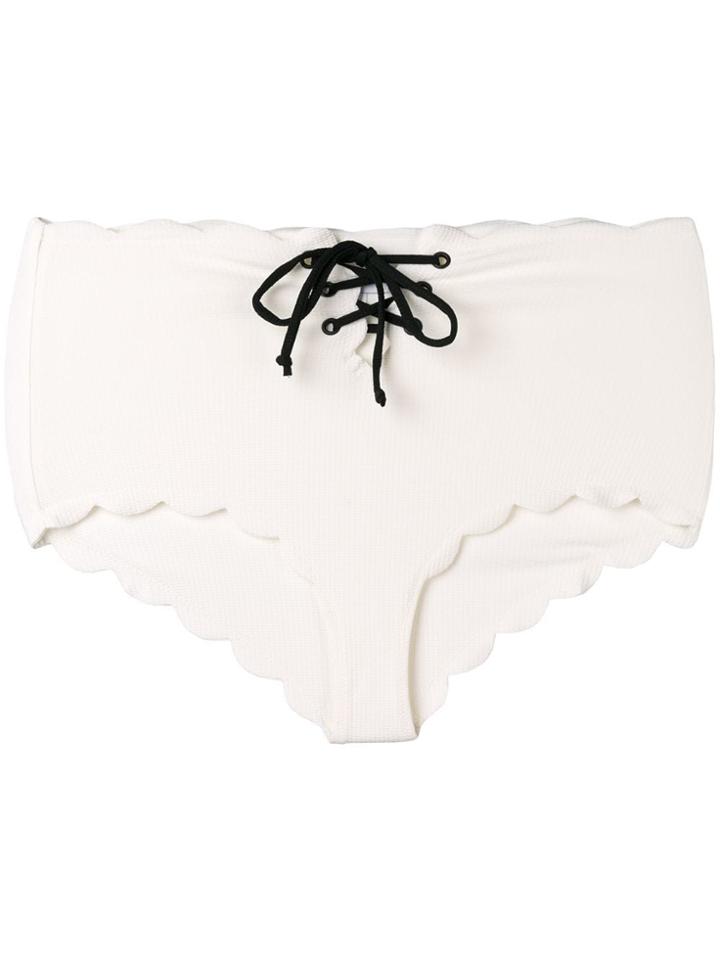 Marysia Riviera Lace-up Bikini Bottom - White