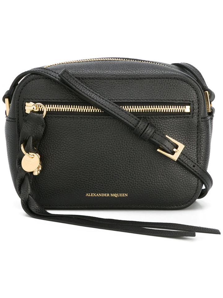 Alexander Mcqueen Skull Camera Shoulder Bag, Women's, Black, Leather