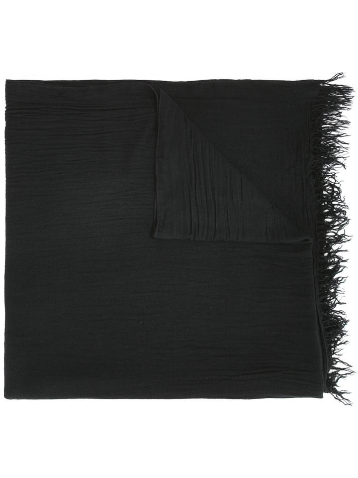 Isabel Marant Étoile - Fringed Trim Scarf - Women - Viscose/cashmere - One Size, Women's, Black, Viscose/cashmere