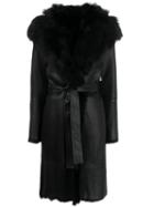 Joseph Reversible Leather Coat - Black