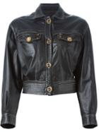 Versace Vintage Cropped Jacket, Women's, Size: 42, Black