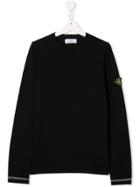 Stone Island Junior Logo Patch Sweatshirt - Black