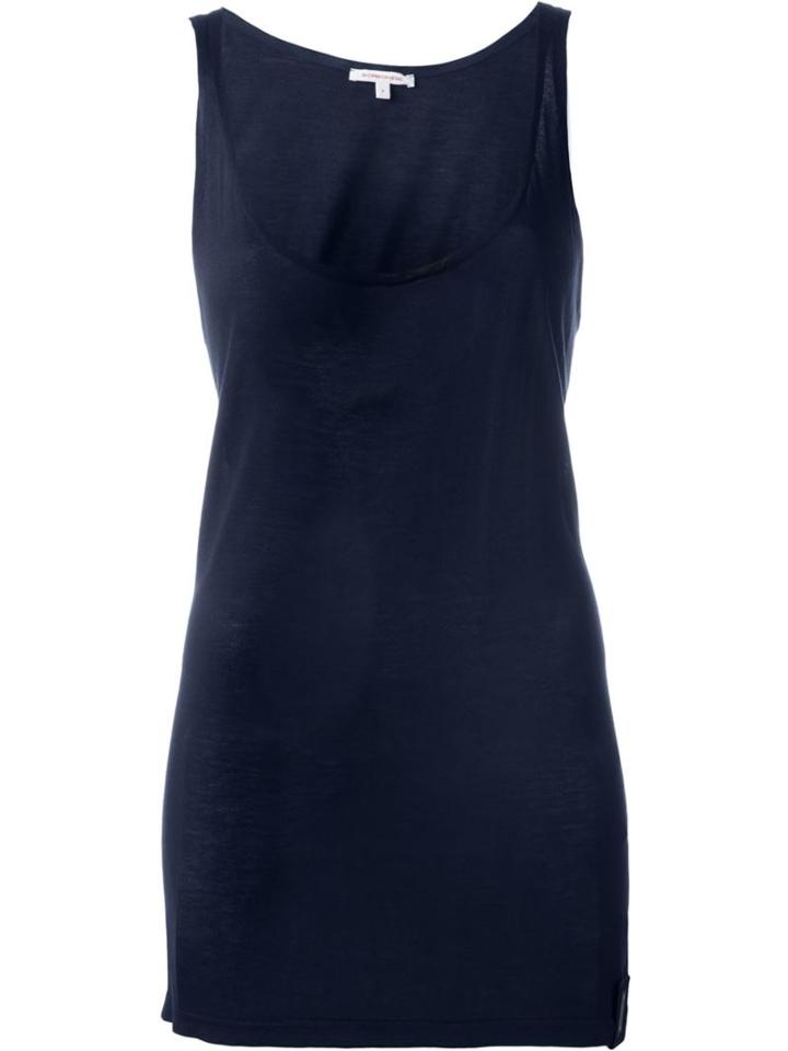Borbonese Basic Vest, Women's, Size: S, Blue, Viscose